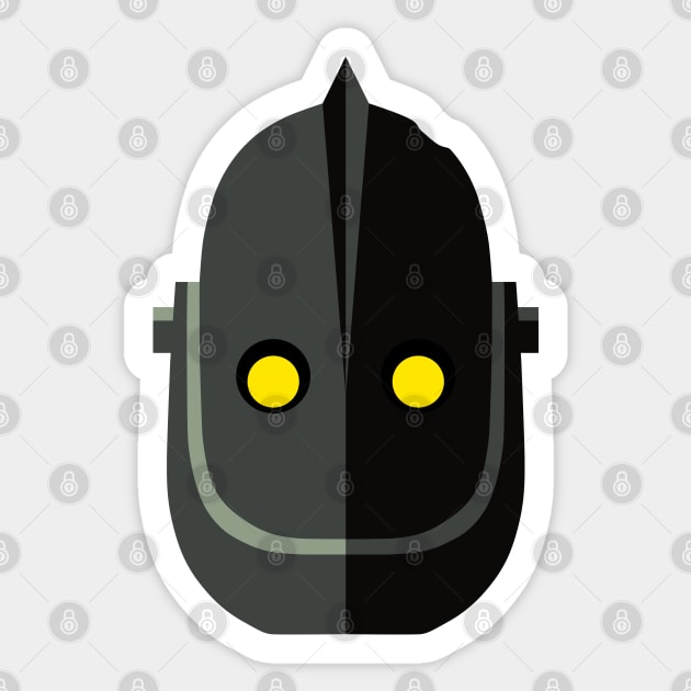 The iron giant's head Sticker by AtelierNab